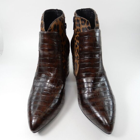 Jeffrey Campbell Bentlee Bootie Size 8 Cheetah Brown Calf Hair Leather NEW - Picture 4 of 10